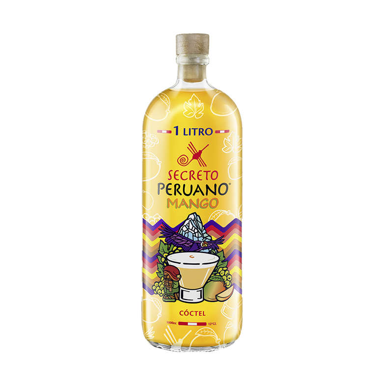 [U802-7] PISCO SECRETO PERUANO MANGO SOUR 1LT (14°)