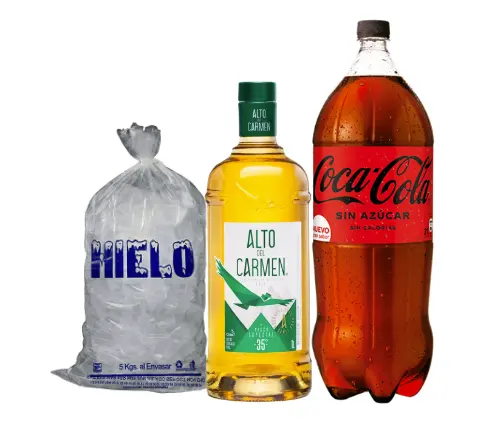 PROMO ALTO DEL CARMEN 1L + COCA 3L + HIELO
