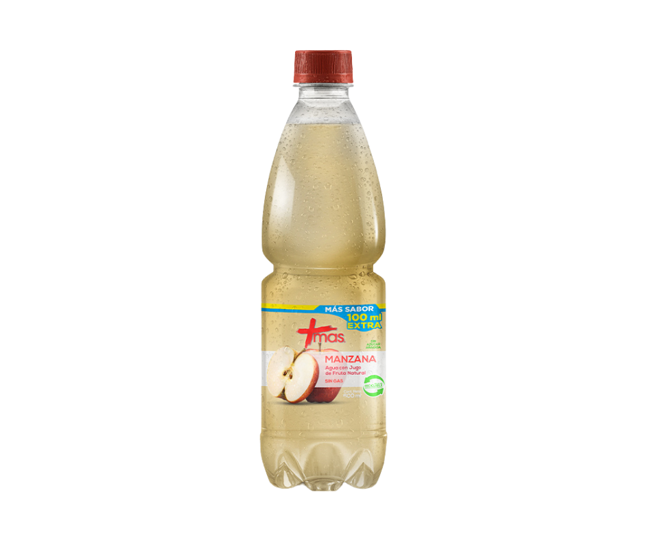 [U620-3] AGUA MAS MANZANA PET 600CC PET