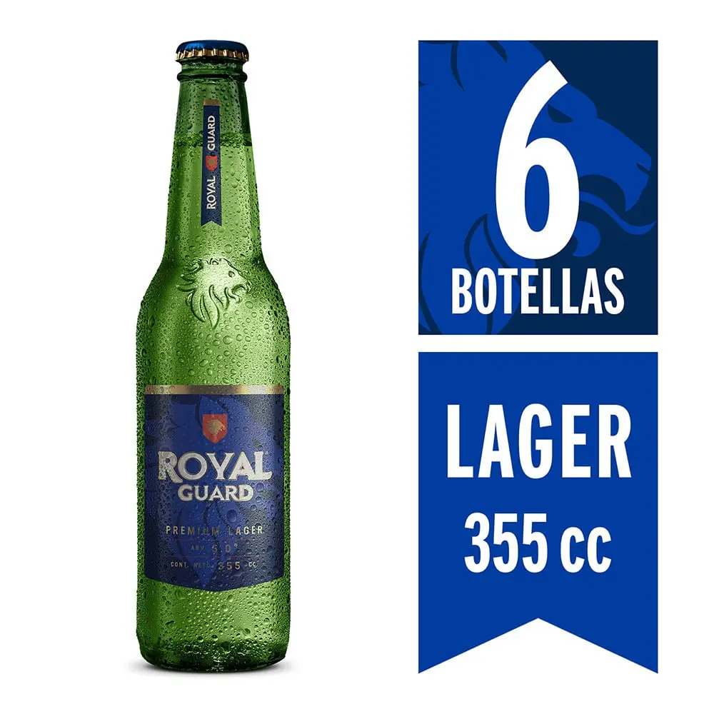 [400-46] CERVEZA ROYAL GUARD BOTELLIN 355cc (5º)