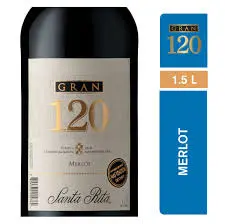 VINO GRAN 120 MERLOT BOTELLON 1.5 LT (12°)